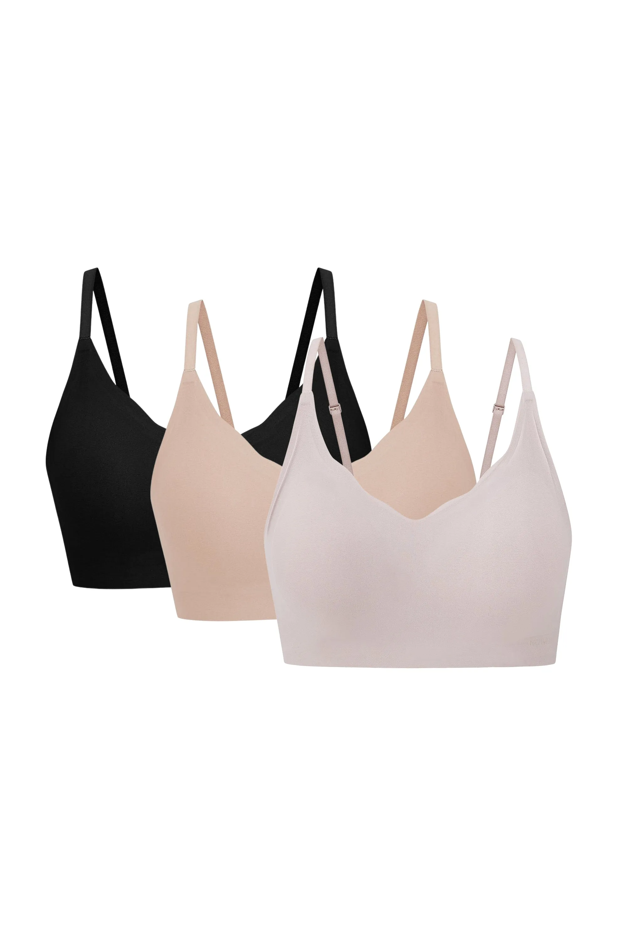 Barely Zero Fixed Cup Wavy Bra Trio