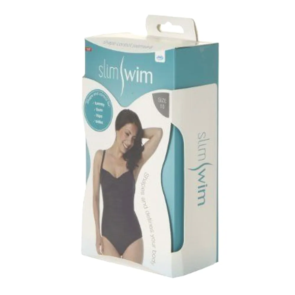 Belvia Shapewear SlimSwim Swimsuit (8-10, Cherry) S