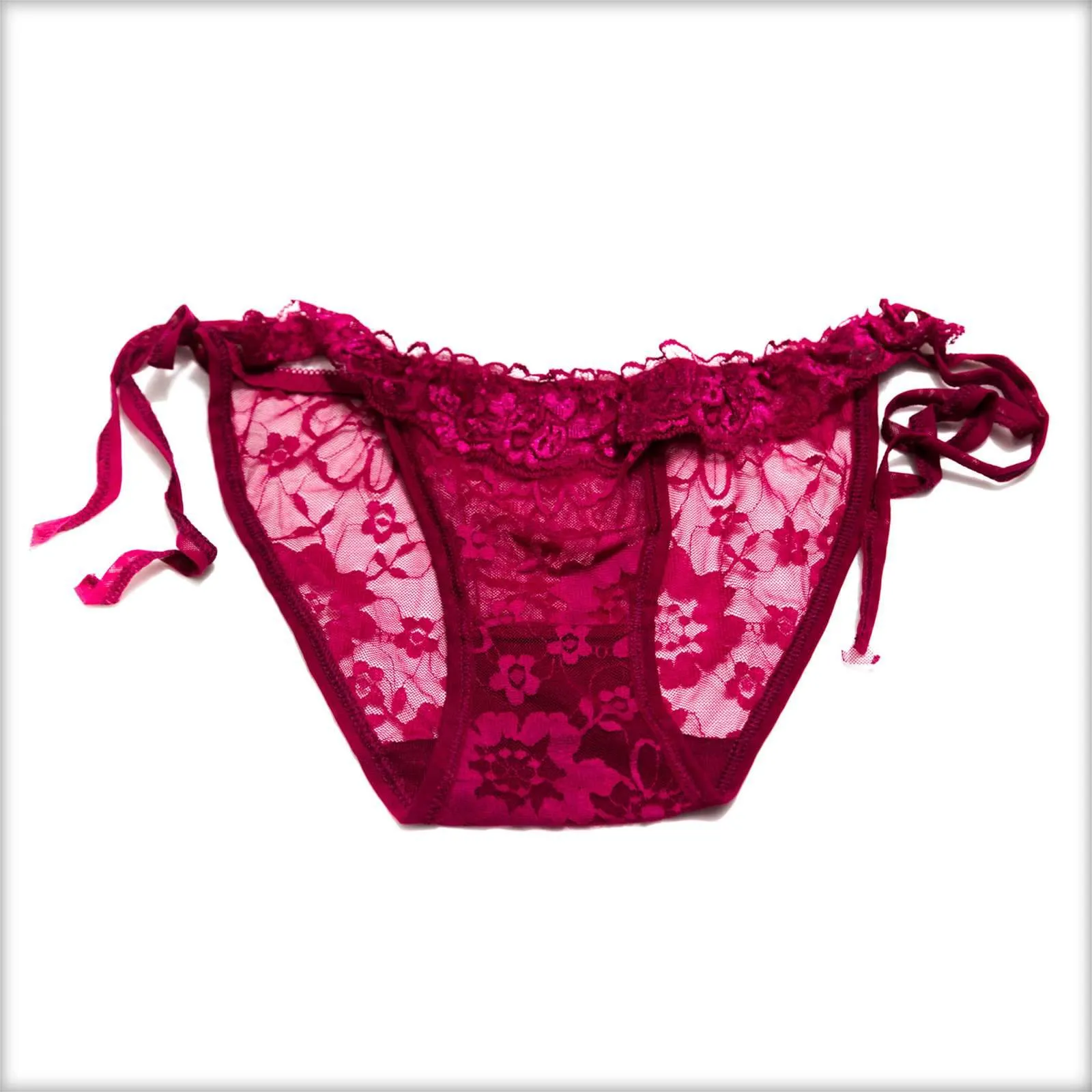 Bikini Style Maroon Net Panty