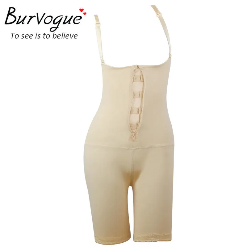 Burvogue Women Shaper Zipper And Buckle Full Body Shaper Panties Underwear Slimming Waist Shaper Tummy Trimmer Shaperwear Firm