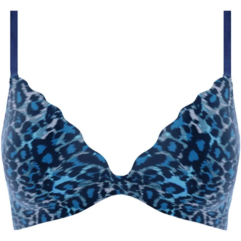 BWowd Push Up Bra Blue Animal - BTemptd