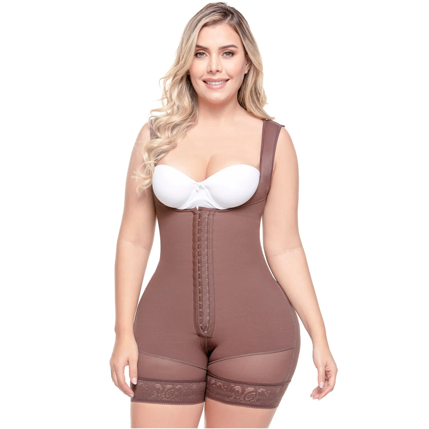 Colombian Tummy Control Short Shapewear Bodysuit Fajas Sonryse 211BF