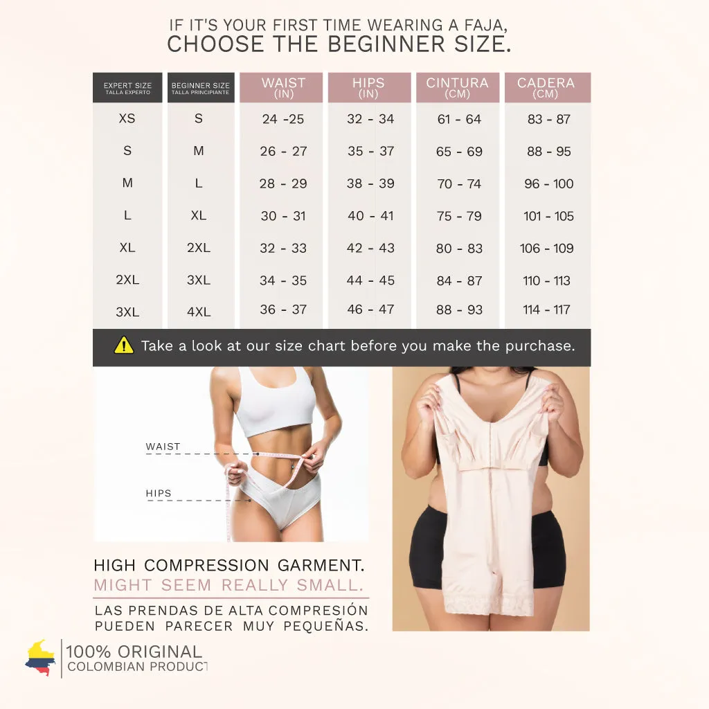 Colombian Tummy Control Short Shapewear Bodysuit Fajas Sonryse 211BF