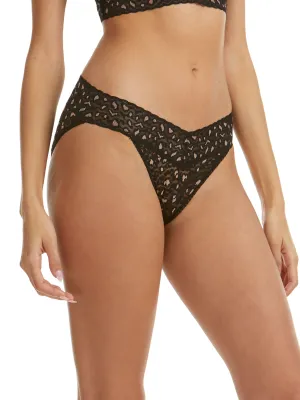 Cross-Dyed Leopard V-Kini Black