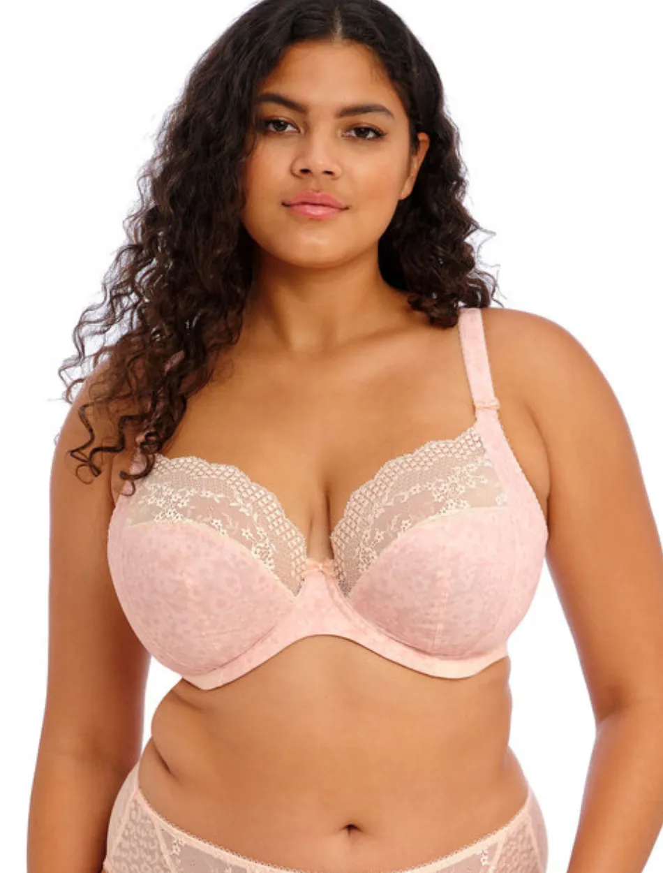 Elomi Lucie Underwire Plunge Bra Stretch Ballet Blush | Pale Blush Elomi Lucie Bra | Elomi Lucie Plunge Bra