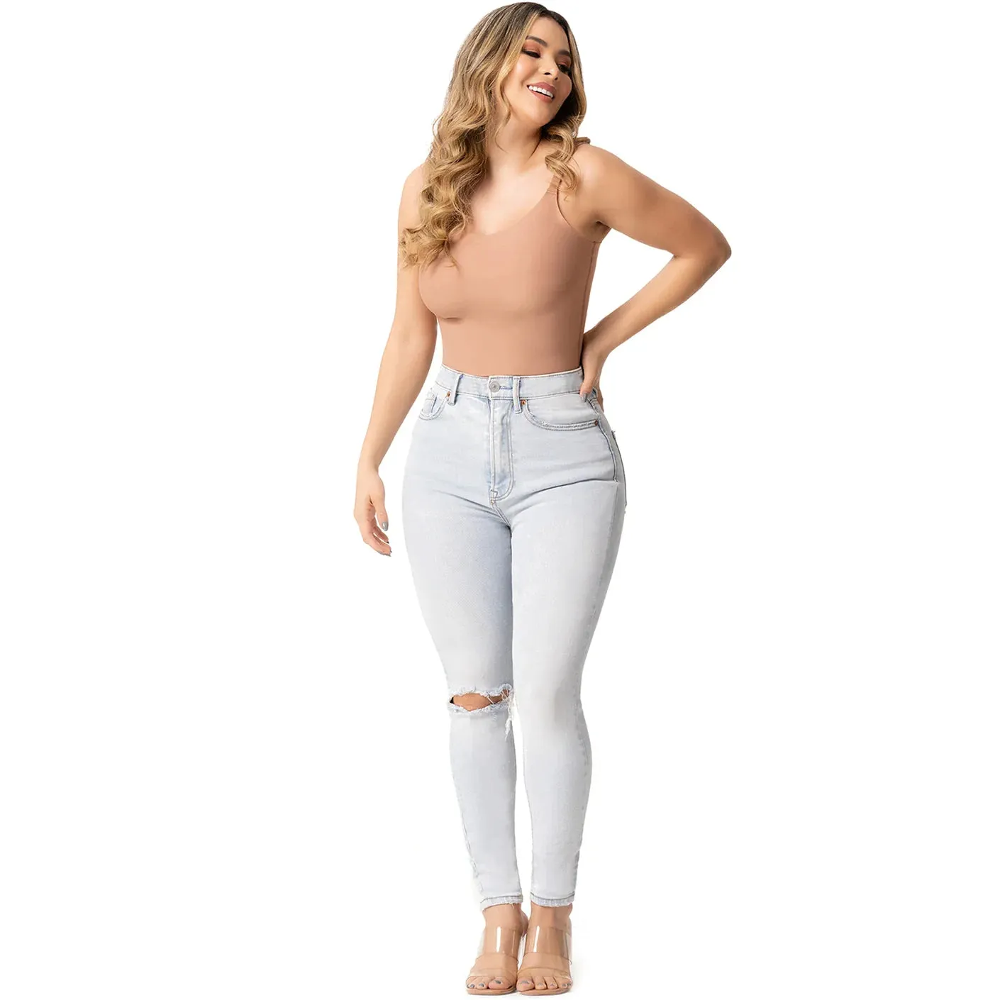 Fajas Colombianas Seamless Shapewear Buttlifter Tummy Control Jumpsuit Sonryse SP43NC