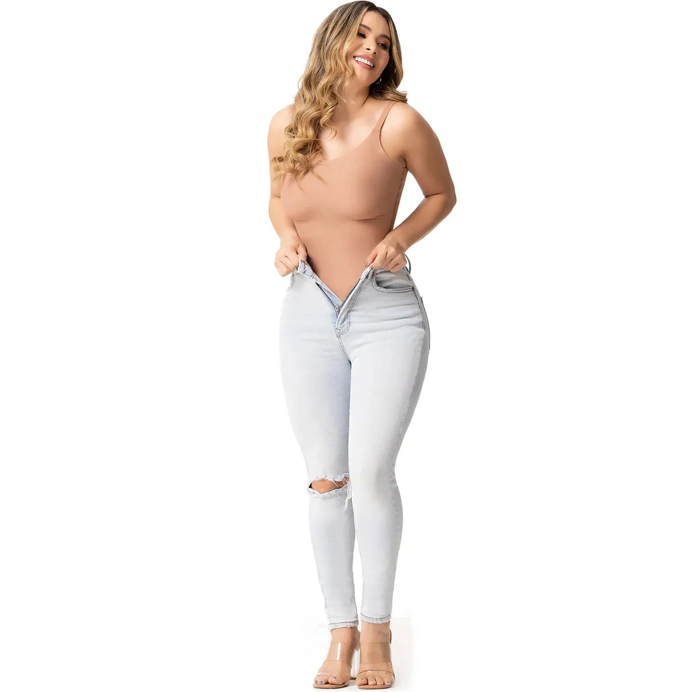 Fajas Colombianas Seamless Shapewear Buttlifter Tummy Control Jumpsuit Sonryse SP43NC