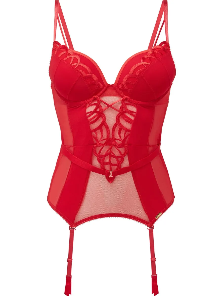 Fiesta Padded Plunge Basque - Fiesta Red