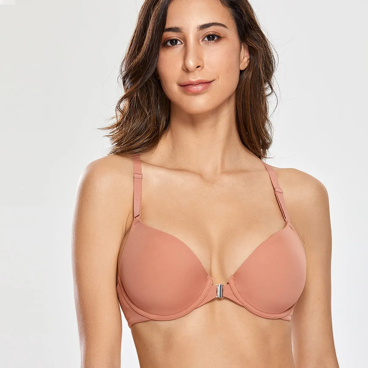 Flexibility Memory Foam Underwire Brown Full Coverage Bra