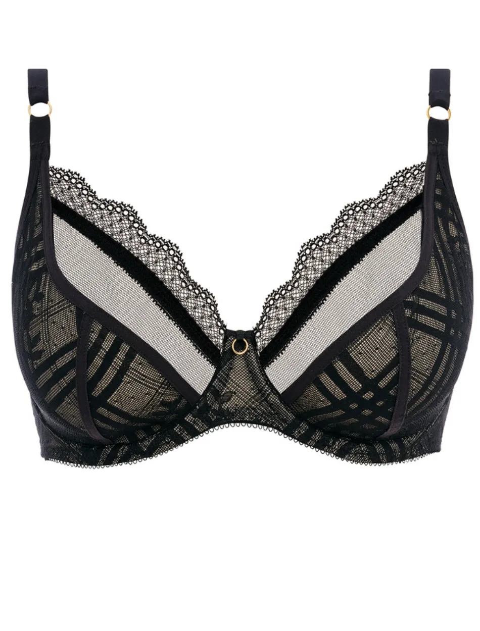 Freya Fatale Bra Underwire Plunge Bra in Black | Black Plunge Bras