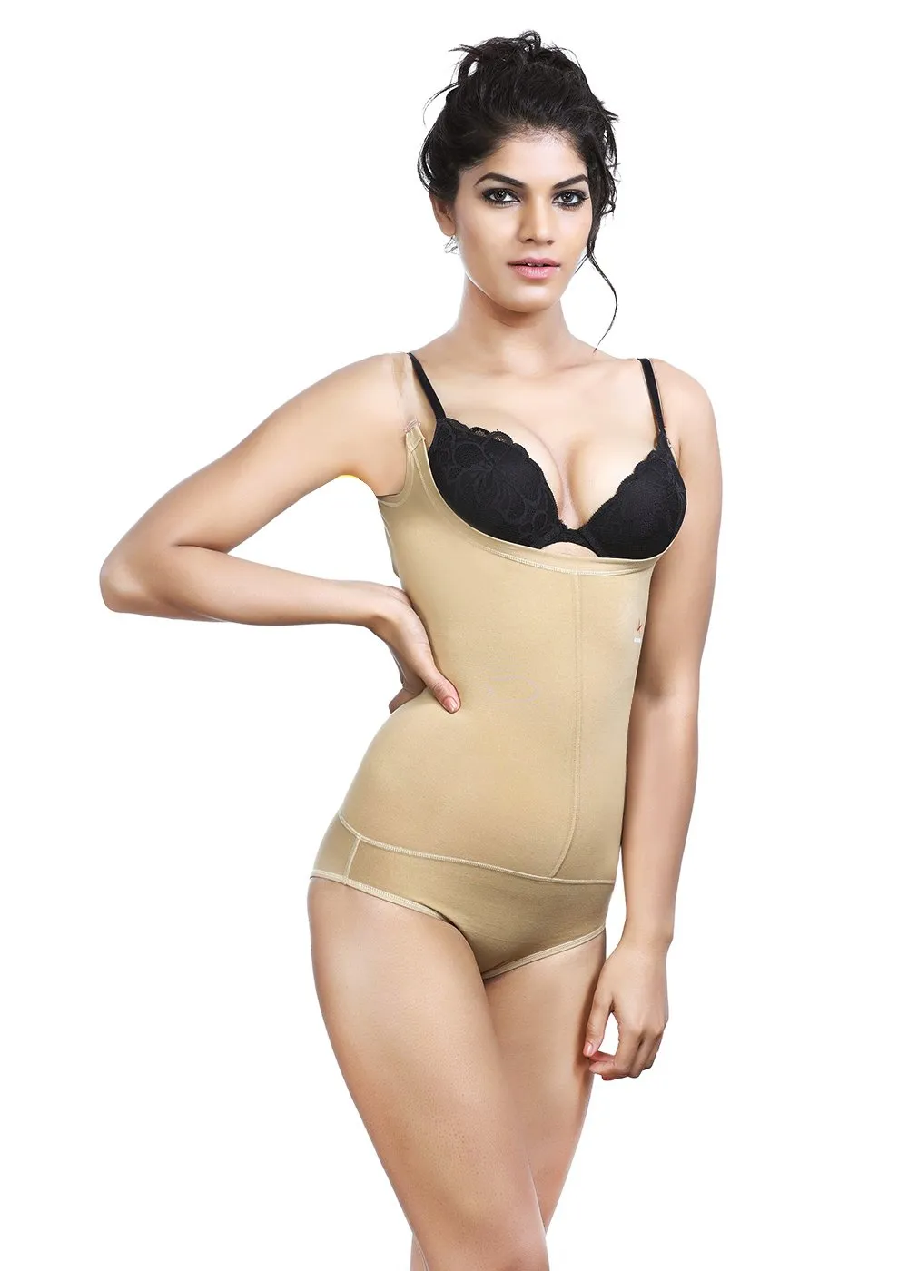 Full Body Bracer Shapewear with Transparent Straps for Women