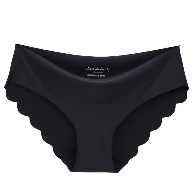 High Quality Women's Seamless Panties Solid Ultra-thin Panties Underwear Women's Sexy low-Rise Ruffles Briefs Lingerie 2018 New