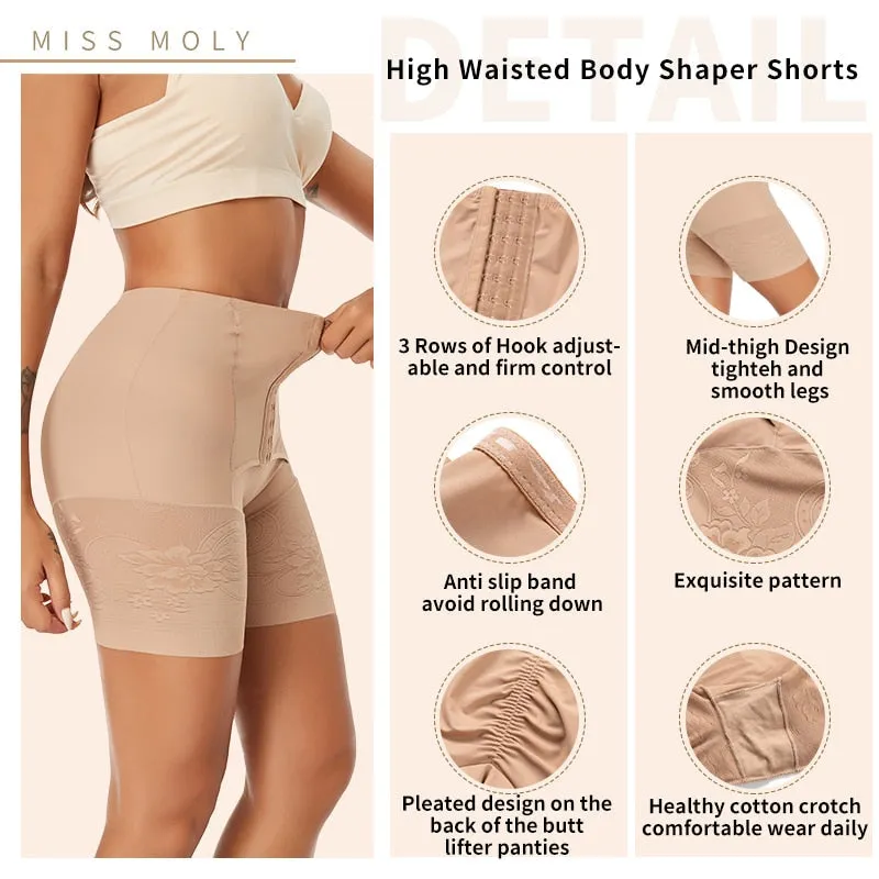 High Waist Body Shaper Butt Lifter Panties Firm Control Shapewear Boyshorts Waist Trainer Corset Underwear