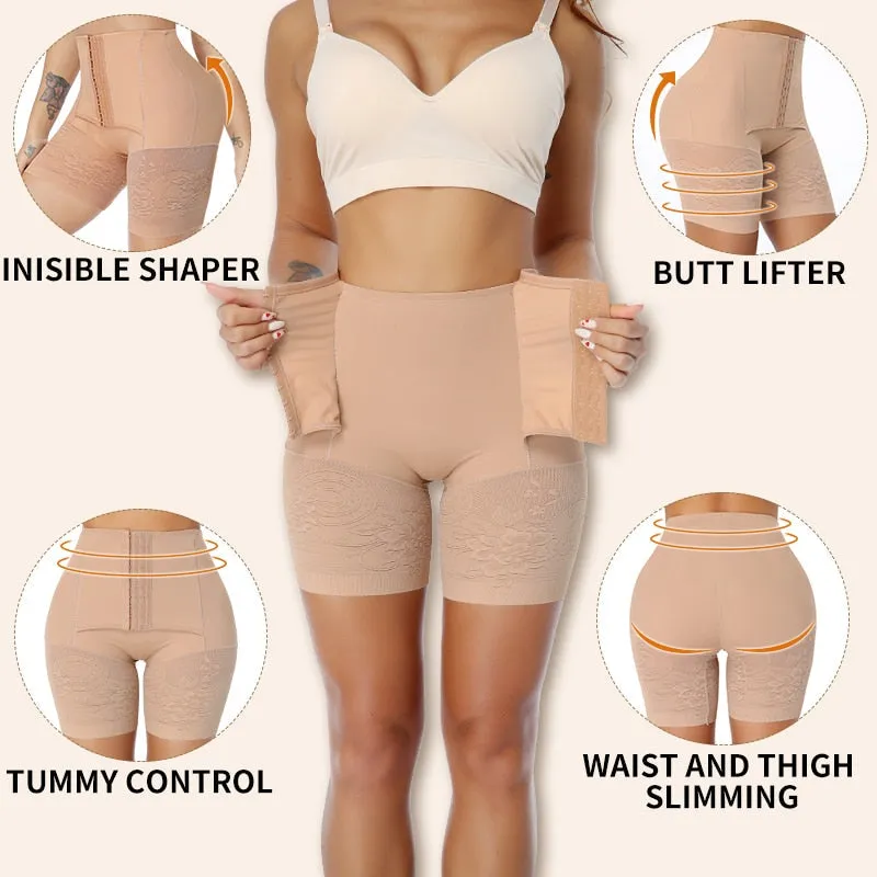 High Waist Body Shaper Butt Lifter Panties Firm Control Shapewear Boyshorts Waist Trainer Corset Underwear