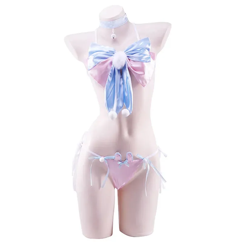 Holographic Sailor Bunny Lingerie Set