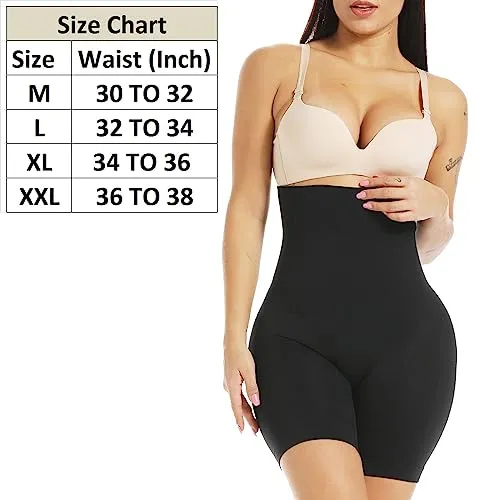 HSR Women's Nylon Waist Shapewear (Pack of 1) (HSR-LONG-BLACK-M_Black1_M)