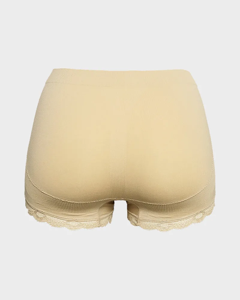 Lace Trim Butt Lifting Shorts Shapewear