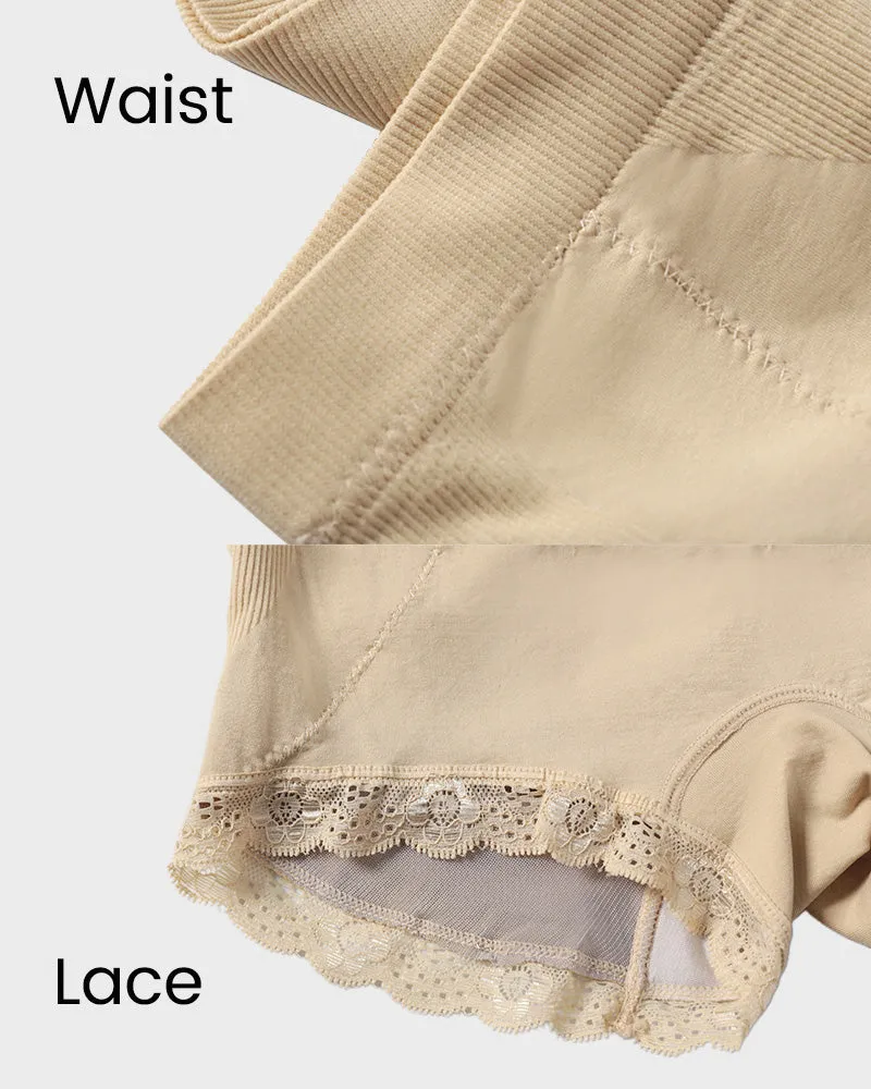 Lace Trim Butt Lifting Shorts Shapewear