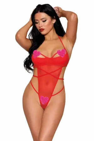 Mesh Halter Teddy with Wireless Foam Cups