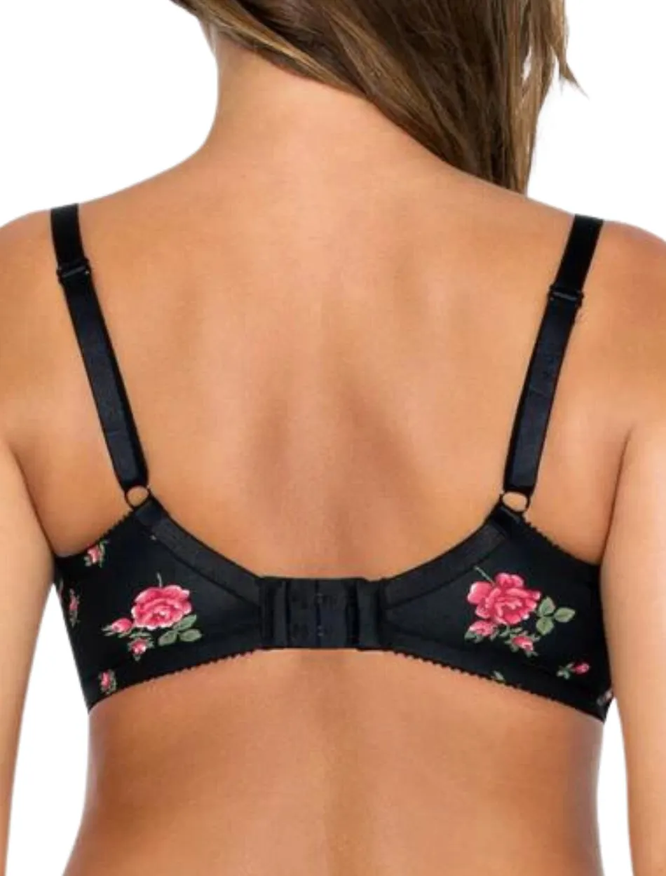 Parfait Casey Plunge Molded Underwire Bra, Black/Rose print | Parfait Casey Black Rose | Floral Parfait Casey