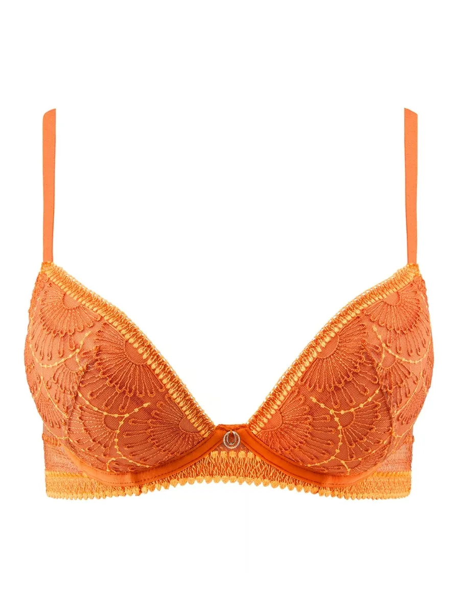 Pure Vibration Moulded Push-Up Bra - Orange Pulp