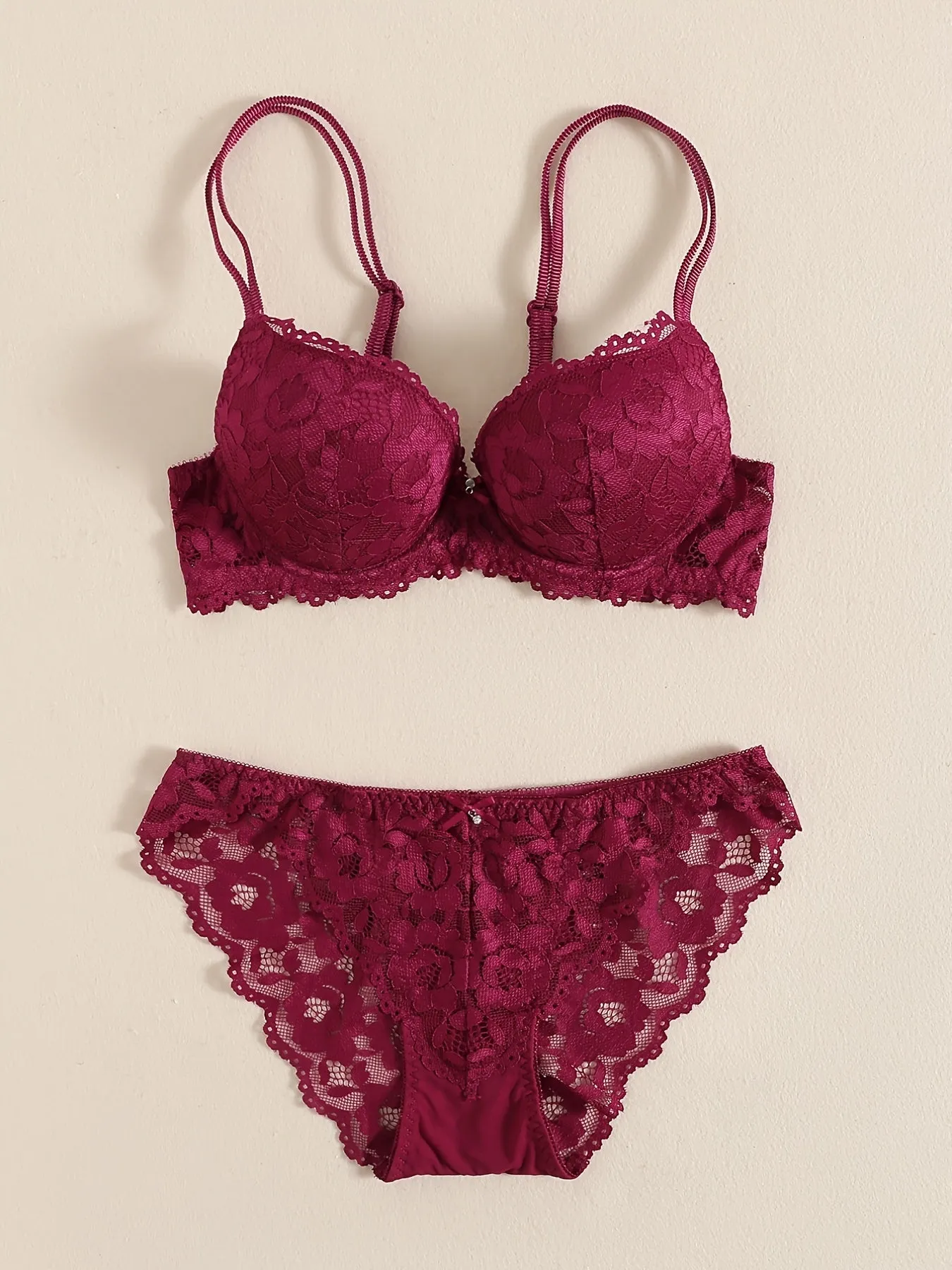 Push-Up Lace Embroidery Lingerie Set – Perfect Valentine's Day Gift