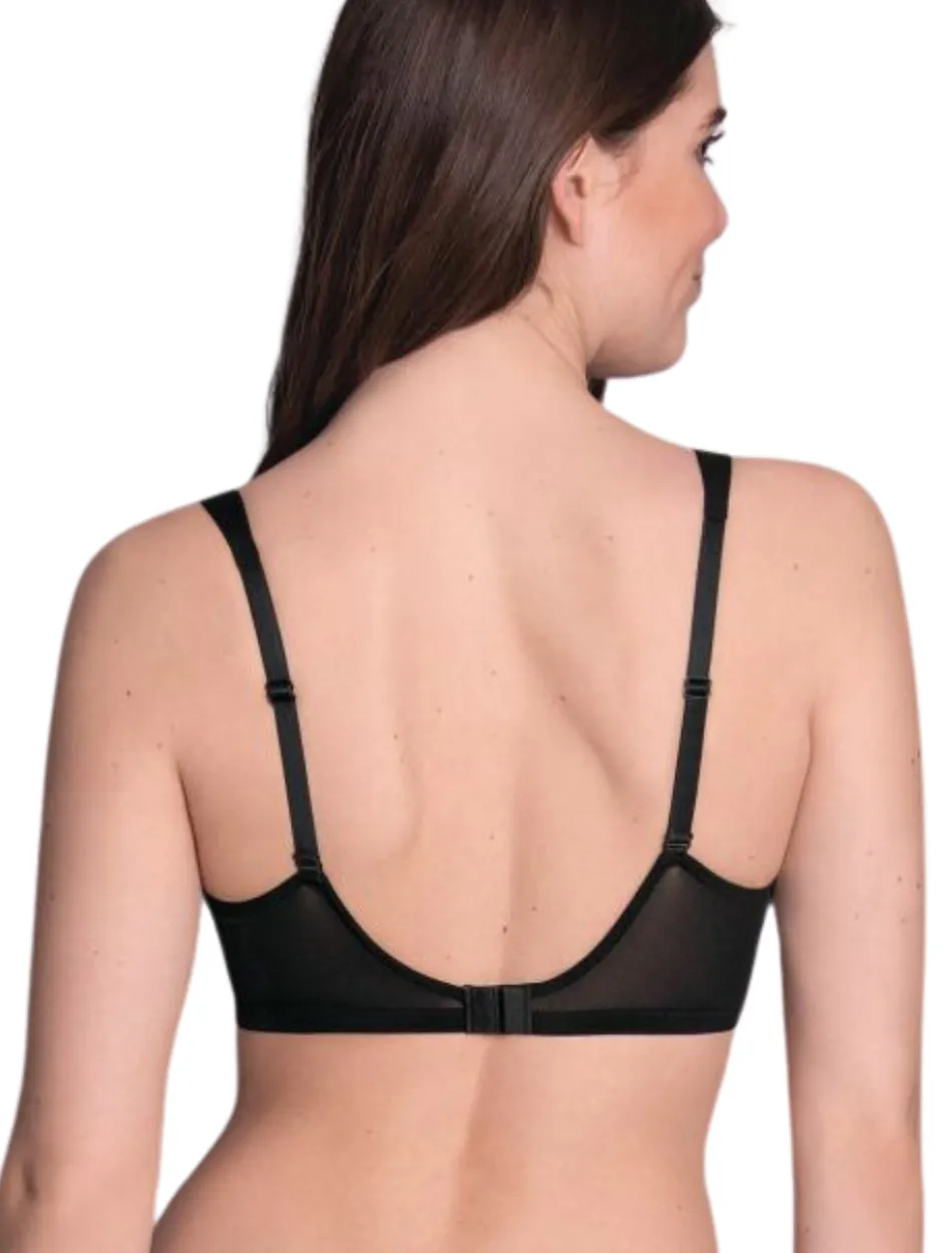 Rosa Faia Eve Molded Wireless Bra, Black | Rosa Faia Eve Non Wired Bra | Black Molded Bra