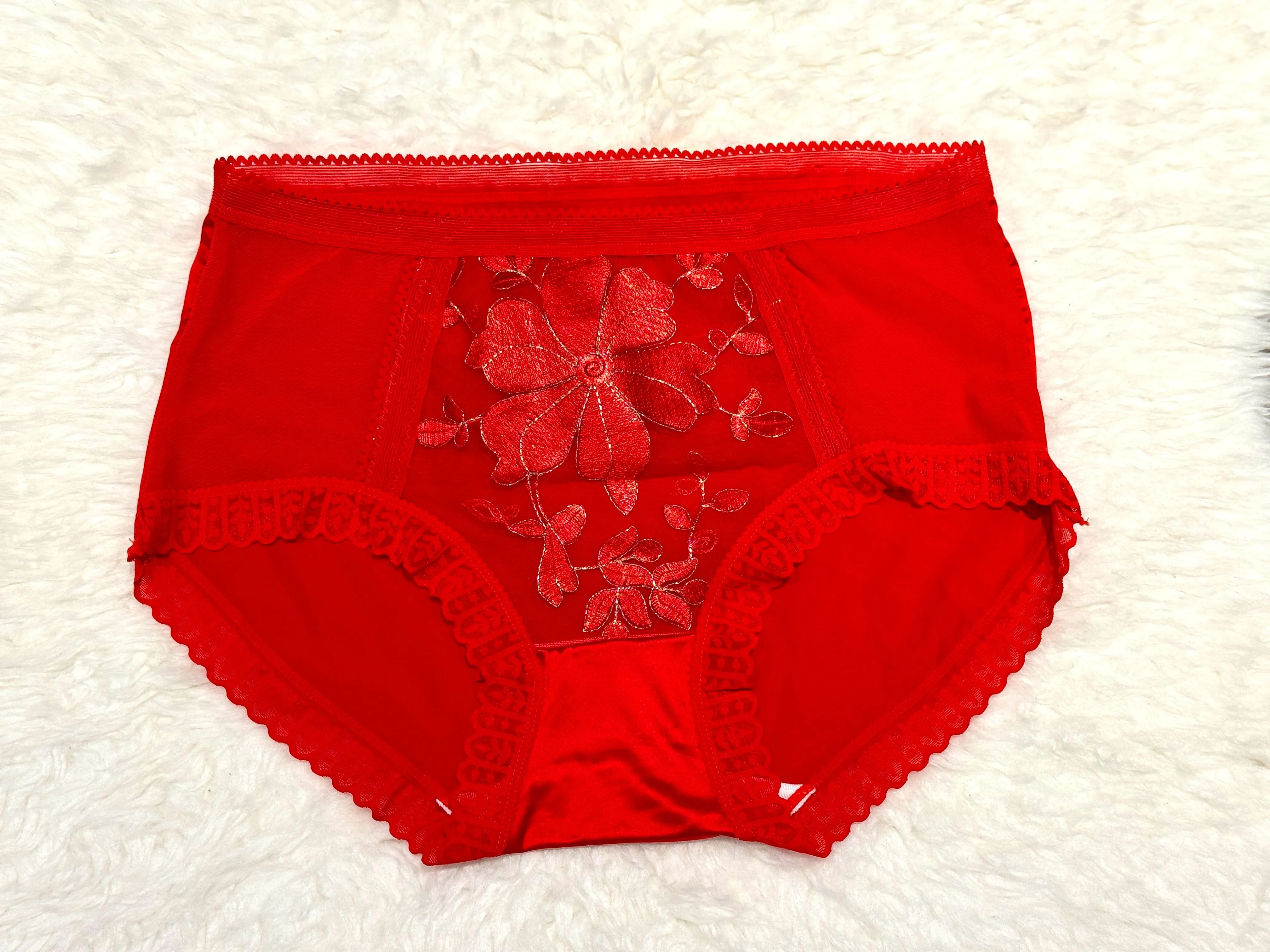 Sajiero Sun flower Silk Net Panty