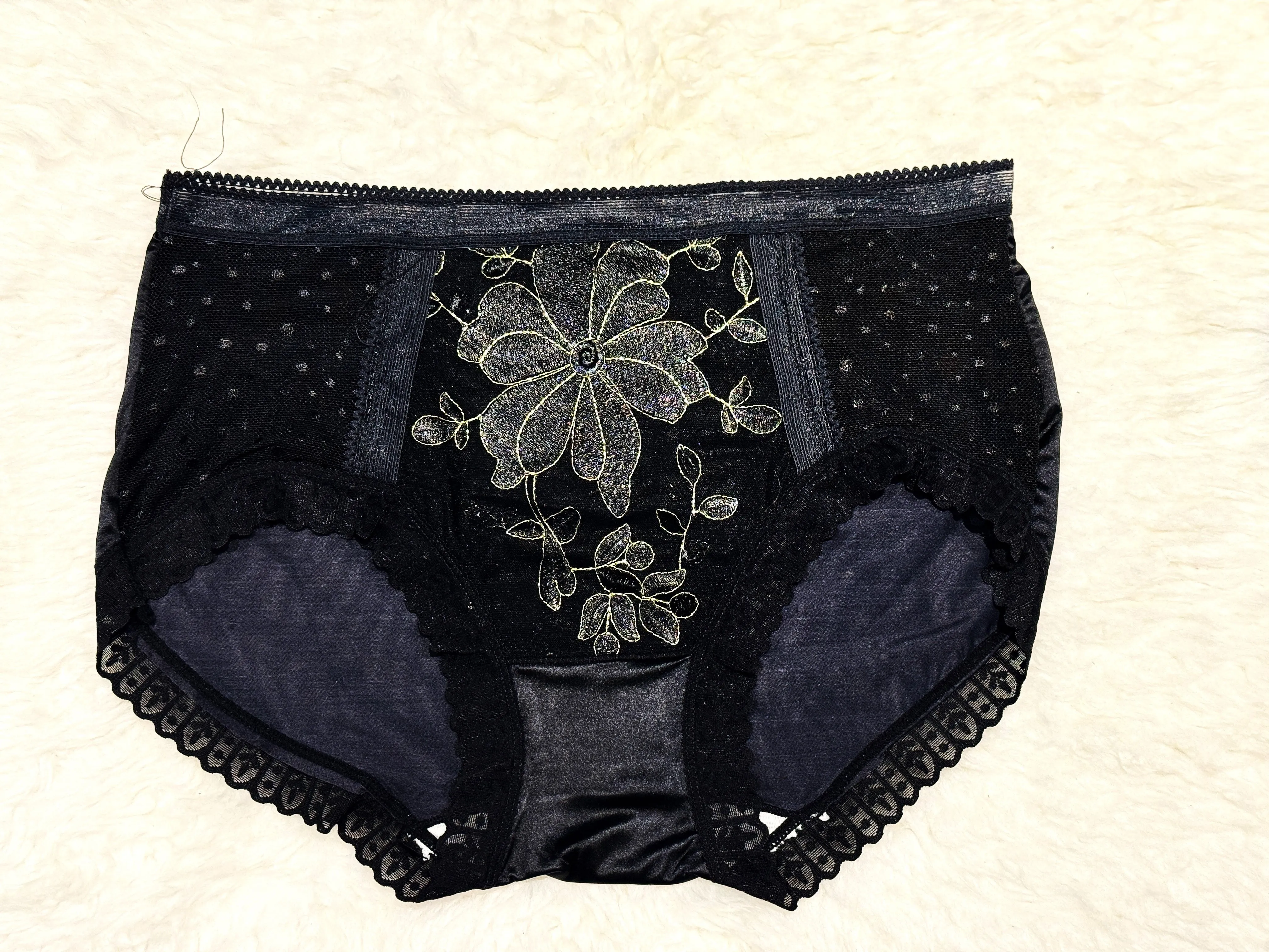 Sajiero Sun flower Silk Net Panty