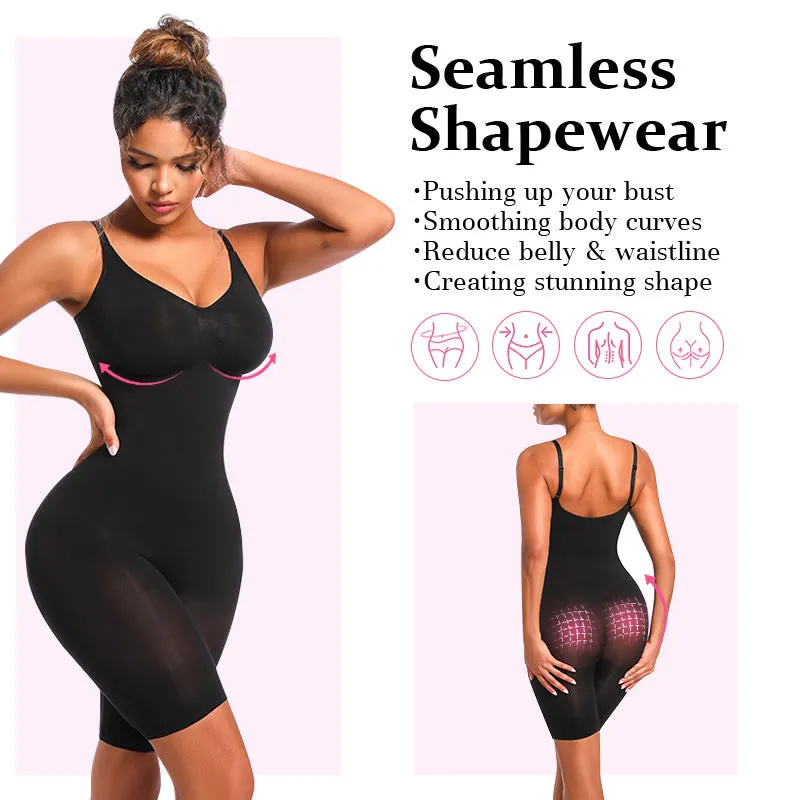 Seamless full body shapewear In black