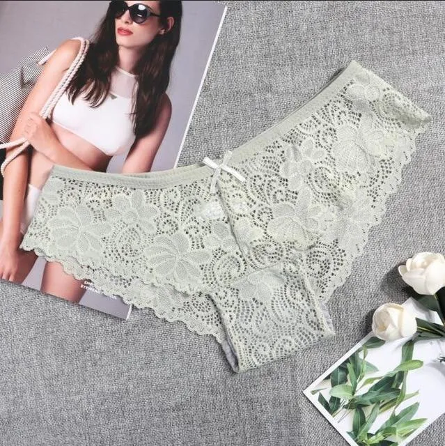 Sexy Lace Panties Women Fashion Cozy Lingerie Tempting Briefs High Quality Women's Underpant Low Waist Intimates Underwear