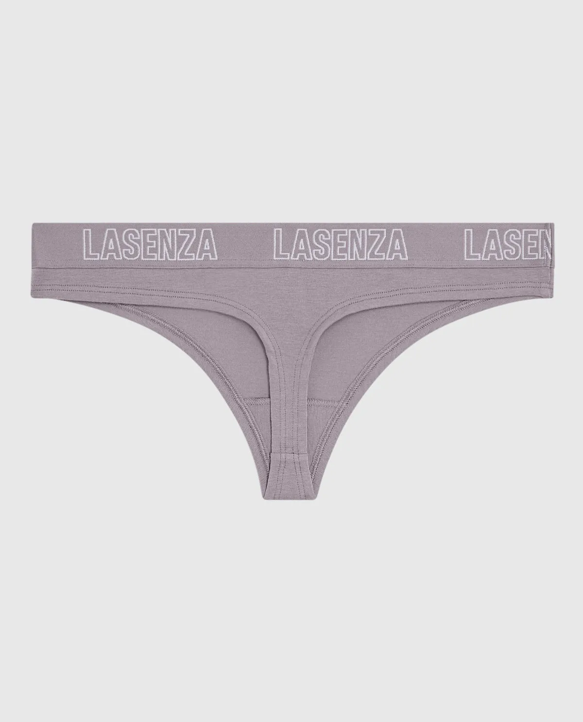 Smooth Thong Panty with Logo Band