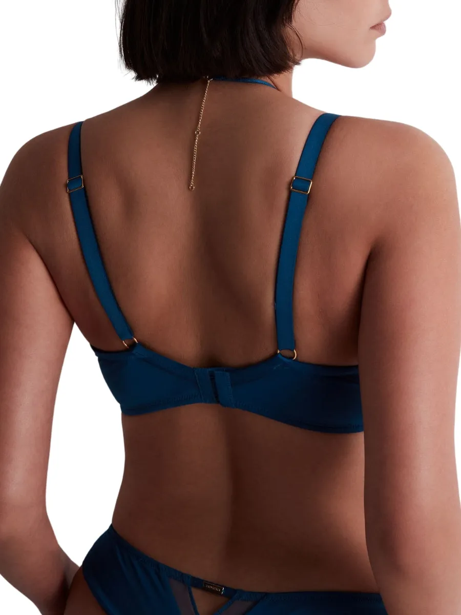 Sumptuous Waves High Apex Push Up Bra - Imperial Blue