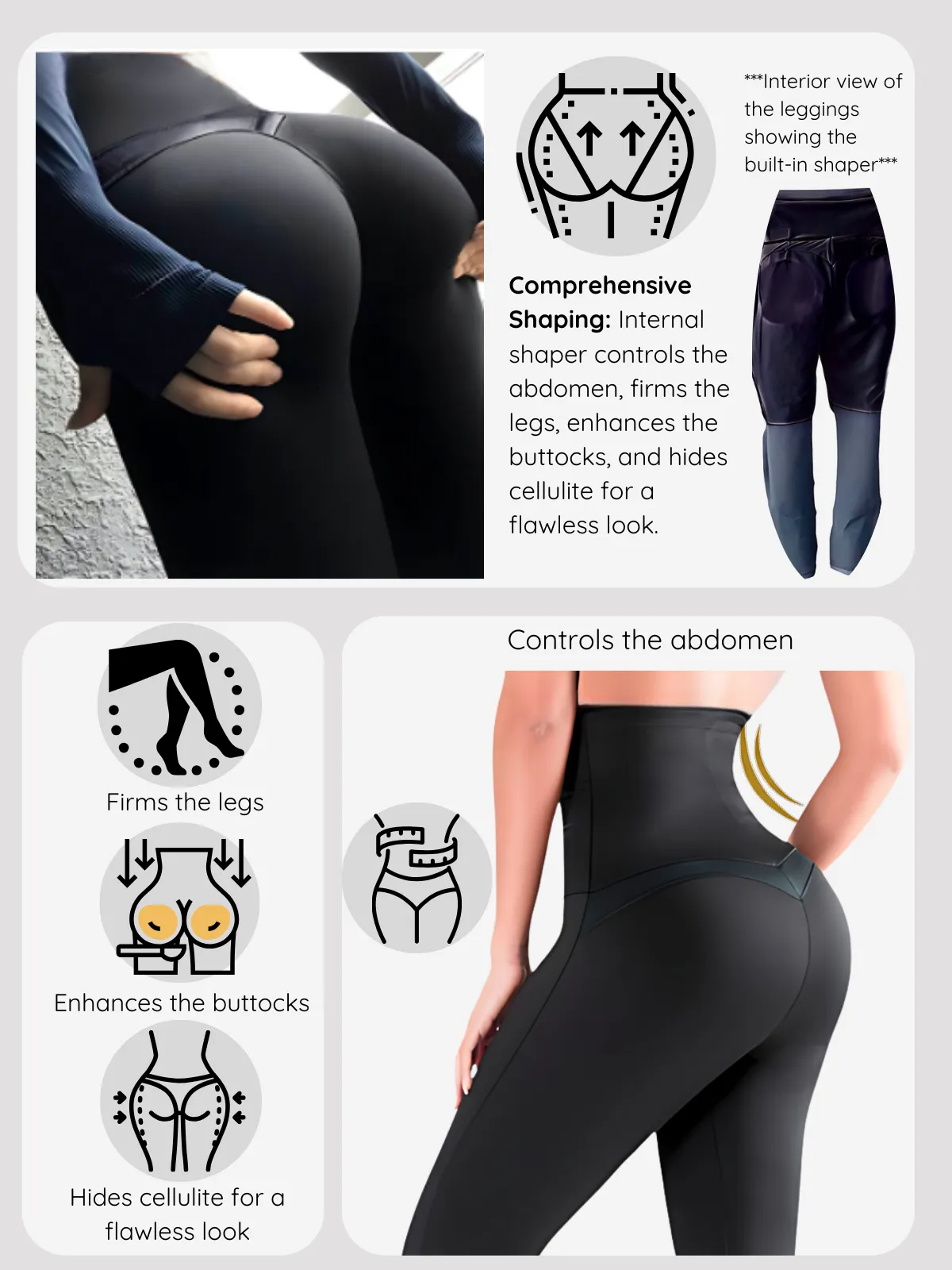 Tummy Control Leggings with Powernet & Butt Lift – Ultimate Shaping, Support, and Comfort