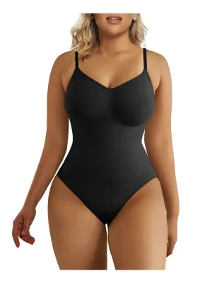 Tummy Control Shapewear Seamless Thong Bodysuit