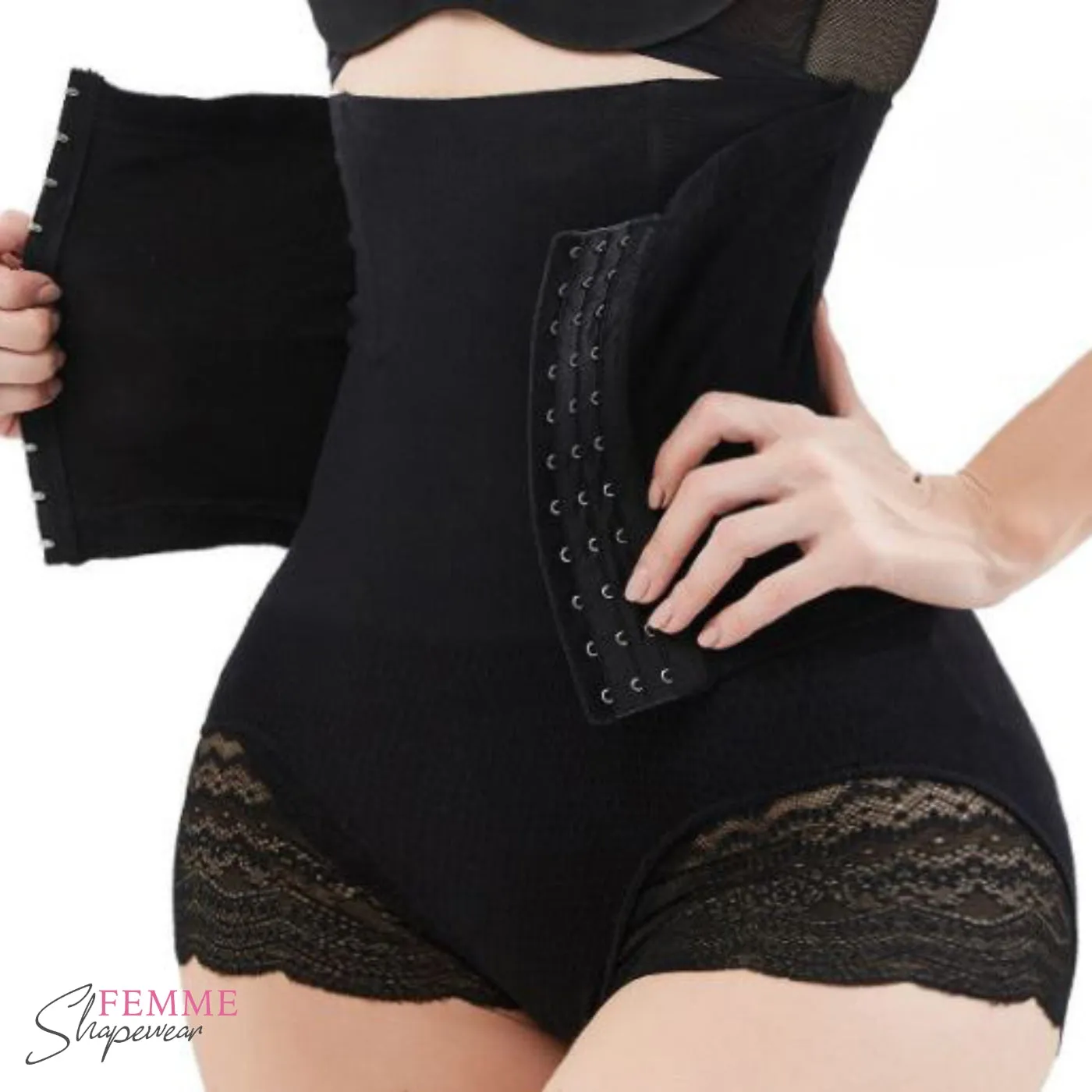 Ultimate Waist Shaper and Butt Lifting Shapewear with 3 levels of hooks