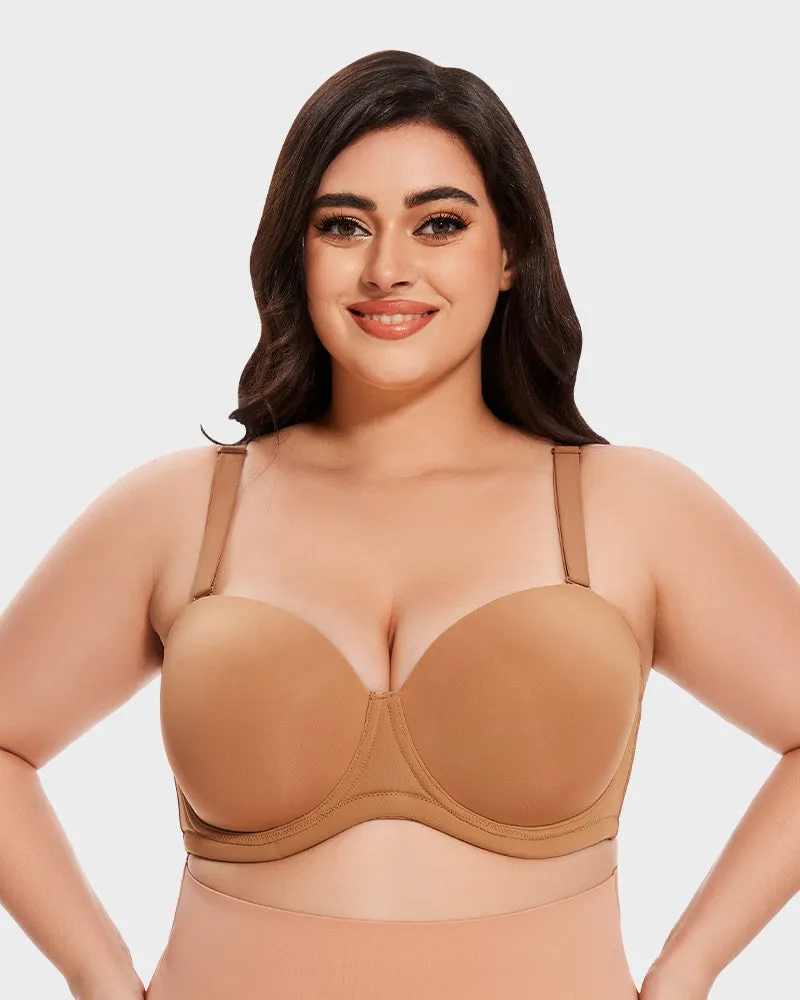 Versatile Molded Cup Underwire Bra with Removable Straps