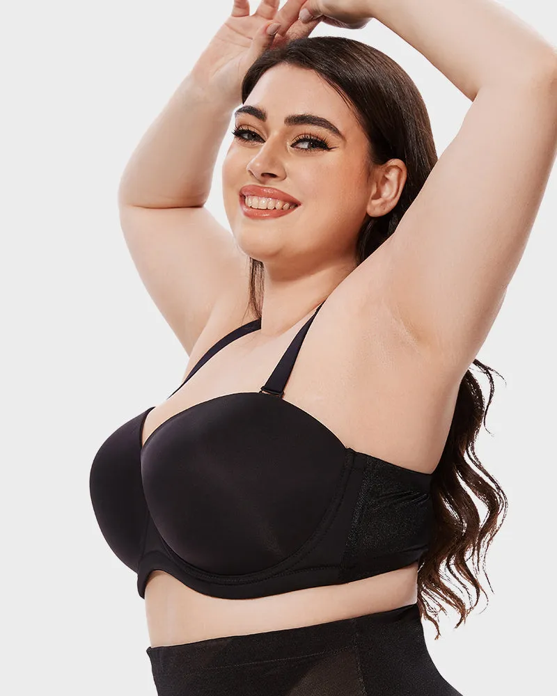 Versatile Molded Cup Underwire Bra with Removable Straps