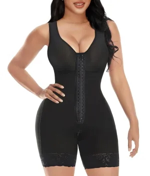 YIANNA Fajas Colombianas Shapewear for Women Tummy Control Post Surgery Full Body Shaper Butt Lifter with Zipper Crotch